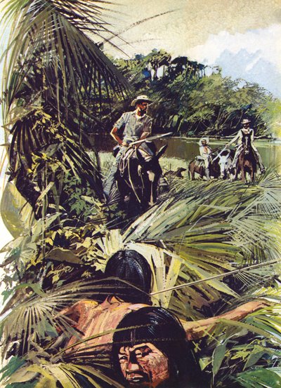 Colonel Percy Fawcett exploring the Matto Grosso by English School